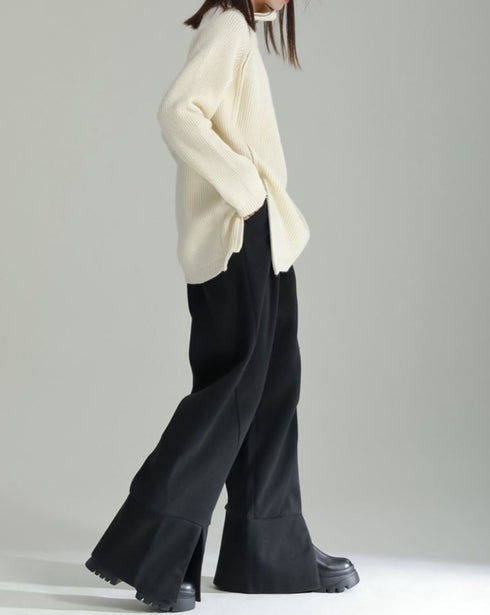 アシンメトリーゆったりセーター/ニット ビッグサイズ /レディース モレビー|モード系ファッションブランド