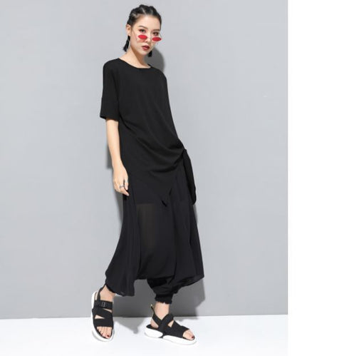 アシンメトリー半袖Tシャツ アシンメトリーカットソー /ユニセックス モレビー|モード系ファッションブランド