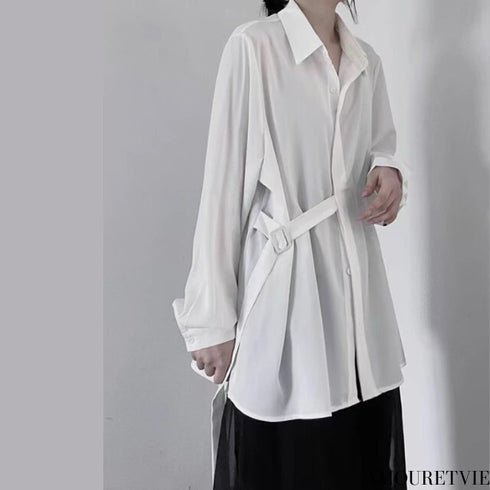 ルーズスタイル長袖ロングシャツ/ブラウス /レディース モレビー|モード系ファッションブランド