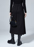 アシンメトリーファスナースタイルロングスカート ブラック 黒 /レディース モレビー|モード系ファッションブランド