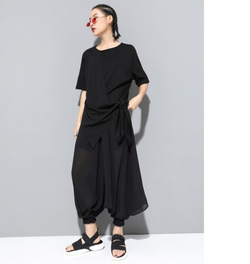 アシンメトリー半袖Tシャツ アシンメトリーカットソー /ユニセックス モレビー|モード系ファッションブランド