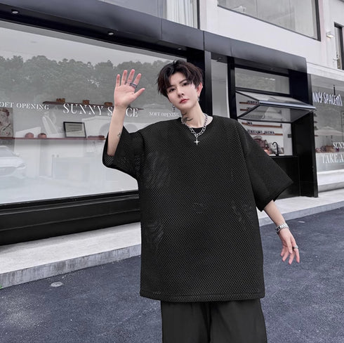 ビッグサイズメッシュTシャツ /ユニセックス ・メンズ モレビー|モード系ファッションブランド