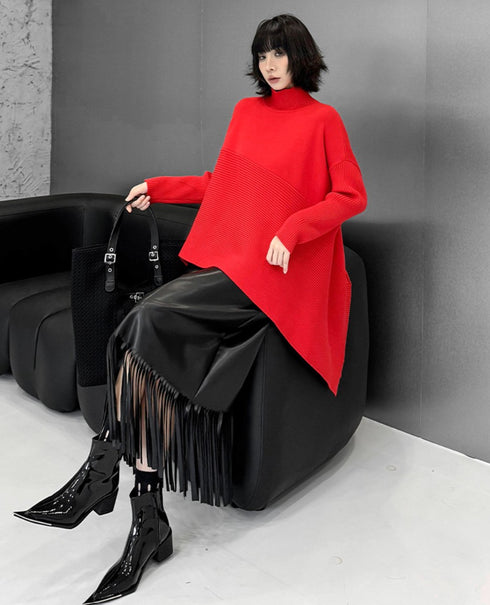 スタイリッシュアシンメトリーセーター・ニット /レディース モレビー|モード系ファッションブランド