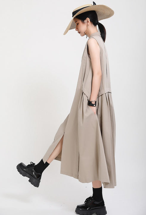 シック&モダンノースリーブロングワンピース おしゃれ /レディース モレビー|モード系ファッションブランド