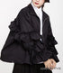 バブルスリーブフリルブルゾン ジャケット 黒 ブラック /レディース モレビー|モード系ファッションブランド