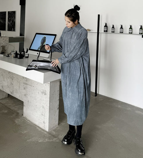 絞り染め風レトロクラシカルロングワンピース おしゃれ 綺麗 /レディース モレビー|モード系ファッションブランド