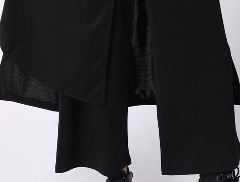 アシンメトリー袴パンツ ブラック /ユニセックス ・メンズ モレビー|モード系ファッションブランド