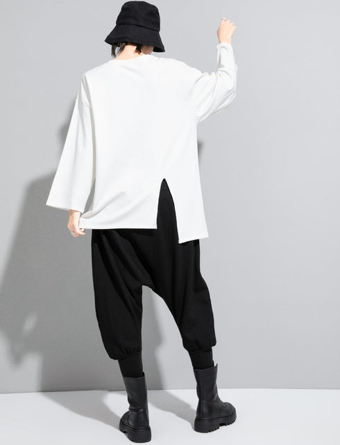 アシンメトリーリングデザインTシャツ/カットソー オーバーサイズ /レディース モレビー|モード系ファッションブランド