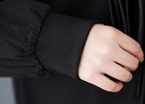 香港風アシンメトリーブラックシャツ /レディース モレビー|モード系ファッションブランド