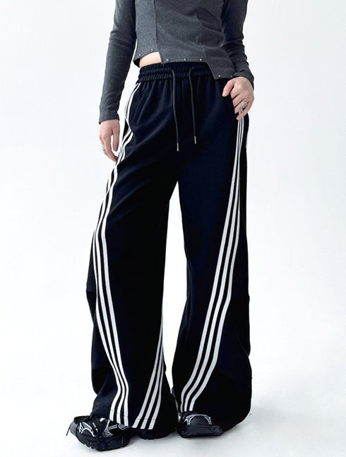 ライン入りルーズスポーティボトムス /ユニセックス ・メンズ モレビー|モード系ファッションブランド