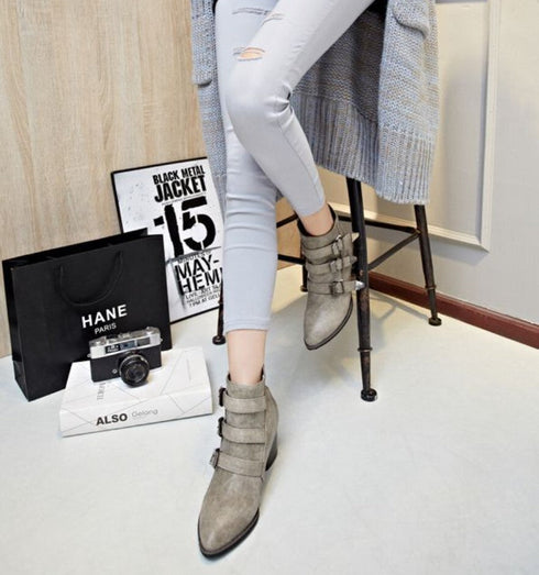 ショートブーツ ヒール スタイリッシュ /レディース モレビー|モード系ファッションブランド