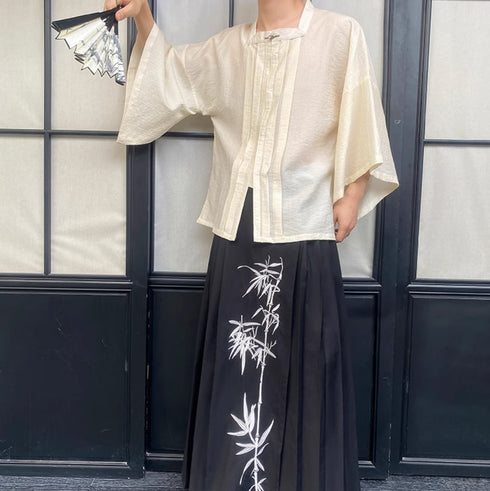 和風モダン羽織風Tシャツ /ユニセックス ・メンズ モレビー|モード系ファッションブランド