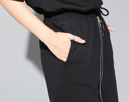 ツーピース風ワイドパンツ スカート風 八分丈 /レディース モレビー|モード系ファッションブランド