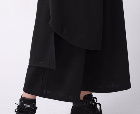 アシンメトリー袴パンツ ブラック /ユニセックス ・メンズ モレビー|モード系ファッションブランド