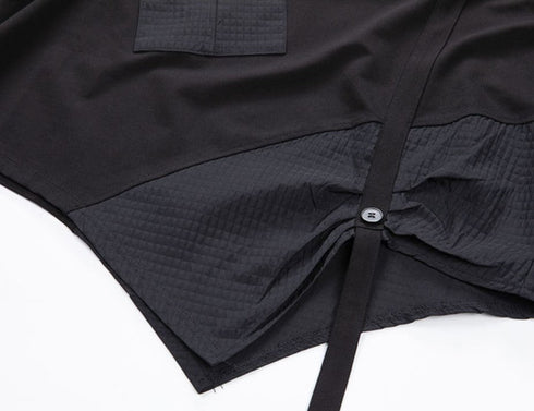 モダンアシンメトリー長袖Tシャツ/カットソー ブラック ホワイト /レディース モレビー|モード系ファッションブランド