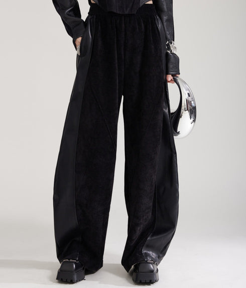 PUレザー高級スウェットパンツ モダン /レディース モレビー|モード系ファッションブランド