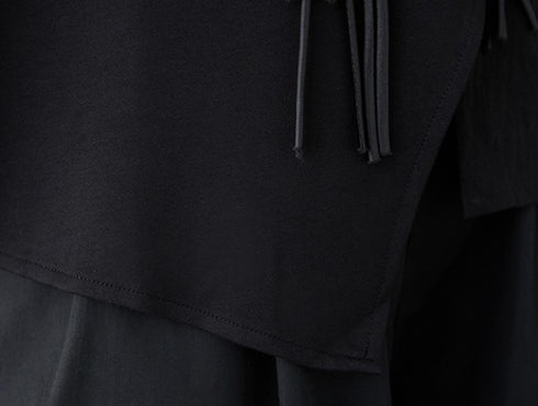 香港風アシンメトリーブラックシャツ /レディース モレビー|モード系ファッションブランド