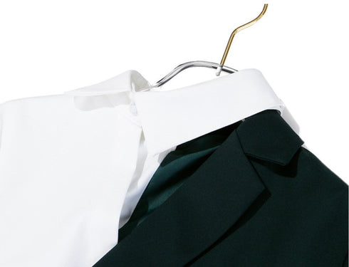 バイカラーアシンメトリージャケット モノトーン白黒スーツ /レディース モレビー|モード系ファッションブランド