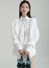 プリーツロングシャツ/ブラウス パフスリーブ ランタンスリーブ /レディース モレビー|モード系ファッションブランド