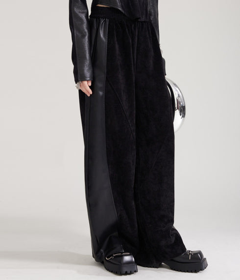 PUレザー高級スウェットパンツ モダン /レディース モレビー|モード系ファッションブランド