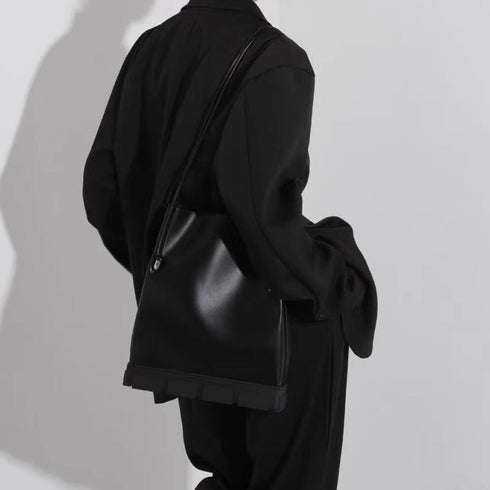 レザートートバッグ ショルダーバッグ レザーバッグ ブラック /ユニセックス ・メンズ モレビー|モード系ファッションブランド