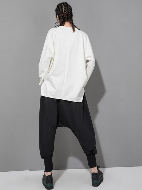 ヘムデザイン長袖ロングシャツ/カットソー アシンメトリー /レディース モレビー|モード系ファッションブランド