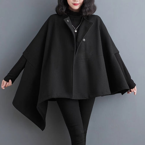 個性派ブラックポンチョ/ジャケット /レディース モレビー|モード系ファッションブランド