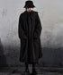 モダンブラックロングコート フード付き /ユニセックス ・メンズ モレビー|モード系ファッションブランド