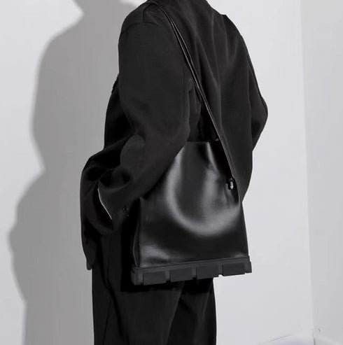 レザートートバッグ ショルダーバッグ レザーバッグ ブラック /ユニセックス ・メンズ モレビー|モード系ファッションブランド