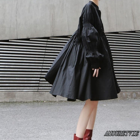 アシンメトリープリーツワンピース ビッグサイズ /レディース モレビー|モード系ファッションブランド