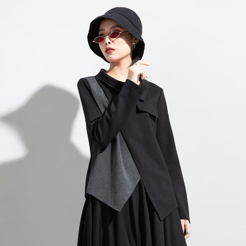 アシンメトリーモノトーンスウェット /レディース モレビー|モード系ファッションブランド