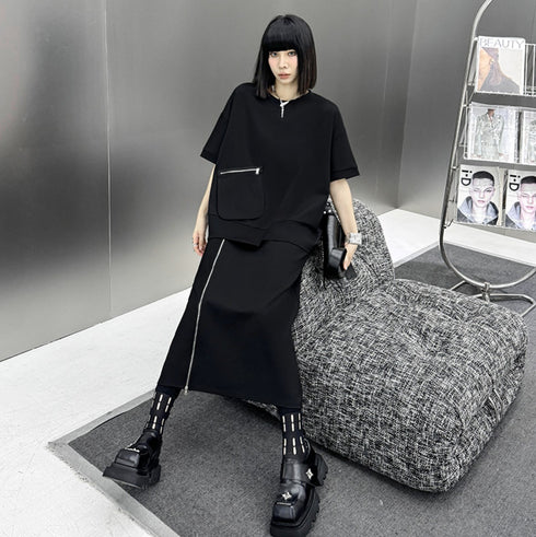 アシンメトリーデザイン上下セットアップ /レディース モレビー|モード系ファッションブランド