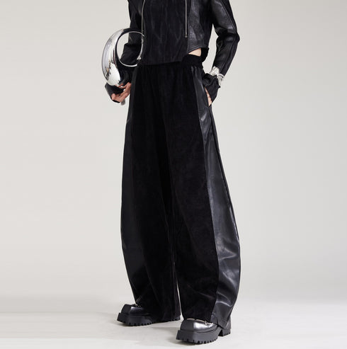 PUレザー高級スウェットパンツ モダン /レディース モレビー|モード系ファッションブランド