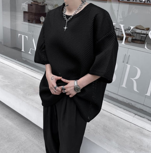 ビッグサイズメッシュTシャツ /ユニセックス ・メンズ モレビー|モード系ファッションブランド