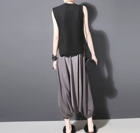 ガウチョパンツ サルエルパンツ アラジンパンツ グレー ブラック ゆったり /レディース モレビー|モード系ファッションブランド