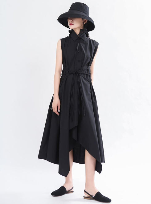 スタイリッシュノースリーブロングワンピース /レディース モレビー|モード系ファッションブランド