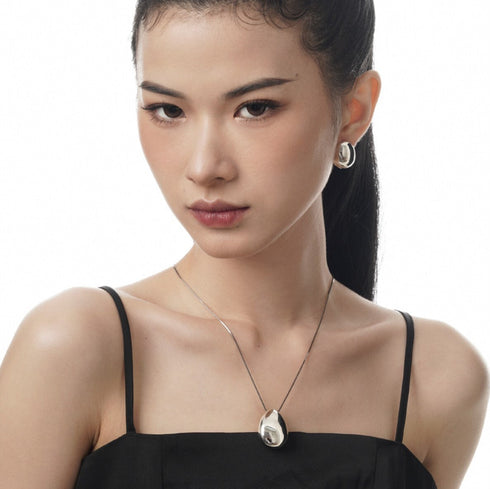 シルバーネックレス ペンダント ティアドロップ アクセサリー /レディース モレビー|モード系ファッションブランド