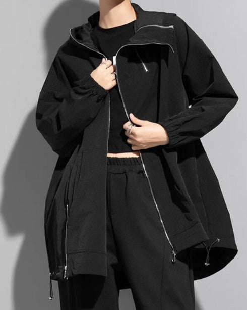 フード付きアシンメトリージャケット/コート /レディース モレビー|モード系ファッションブランド