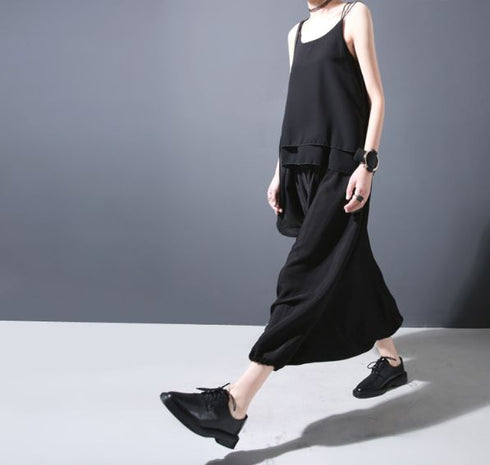 ガウチョパンツ サルエルパンツ アラジンパンツ グレー ブラック ゆったり /レディース モレビー|モード系ファッションブランド