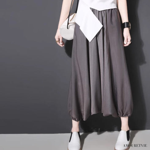 ガウチョパンツ サルエルパンツ アラジンパンツ グレー ブラック ゆったり /レディース モレビー|モード系ファッションブランド