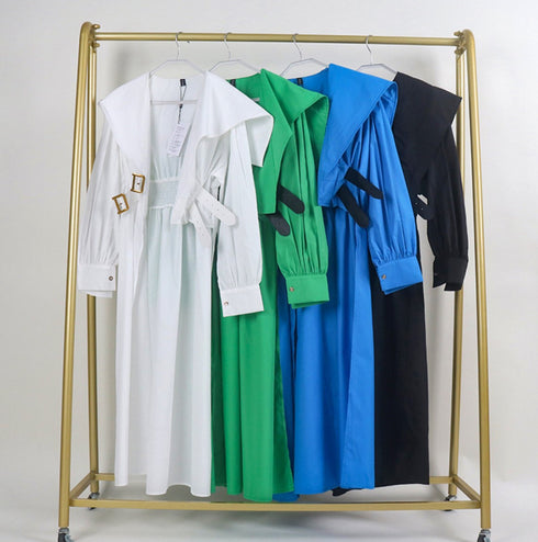 モダンアシンメトリーロングシャツ ブラック ホワイト /レディース モレビー|モード系ファッションブランド