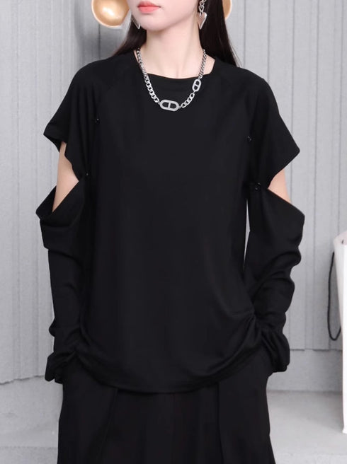 カットデザインTシャツ/カットソー 長袖 半袖/レディース モレビー|モード系ファッションブランド