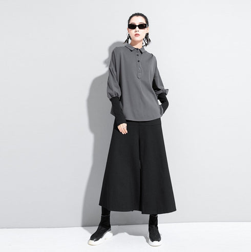 ドルマンポロシャツ 長袖シャツ キャンディスリーブ /レディース モレビー|モード系ファッションブランド