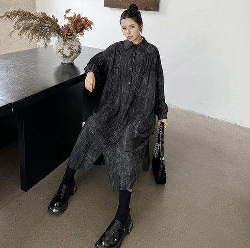 絞り染め風レトロクラシカルロングワンピース おしゃれ 綺麗 /レディース モレビー|モード系ファッションブランド