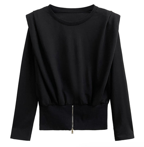 モダンブラック長袖シャツ /レディース モレビー|モード系ファッションブランド