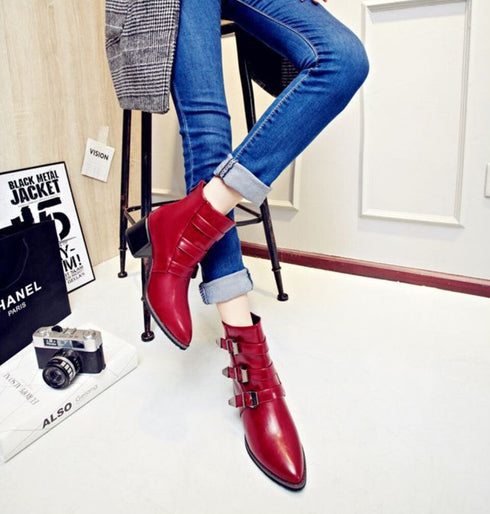 ショートブーツ ヒール スタイリッシュ /レディース モレビー|モード系ファッションブランド