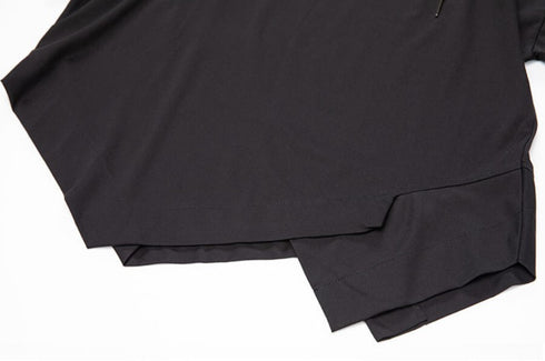 アシンメトリー半袖Tシャツ/カットソー ブラック ホワイト /レディース モレビー|モード系ファッションブランド