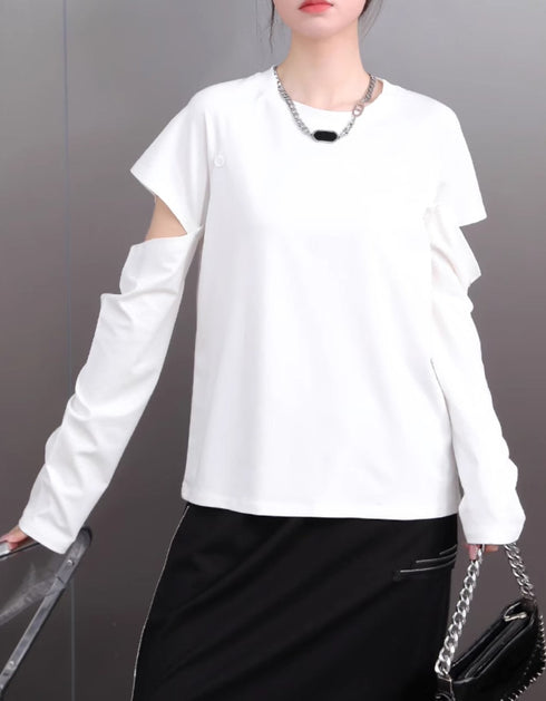 カットデザインTシャツ/カットソー 長袖 半袖/レディース モレビー|モード系ファッションブランド