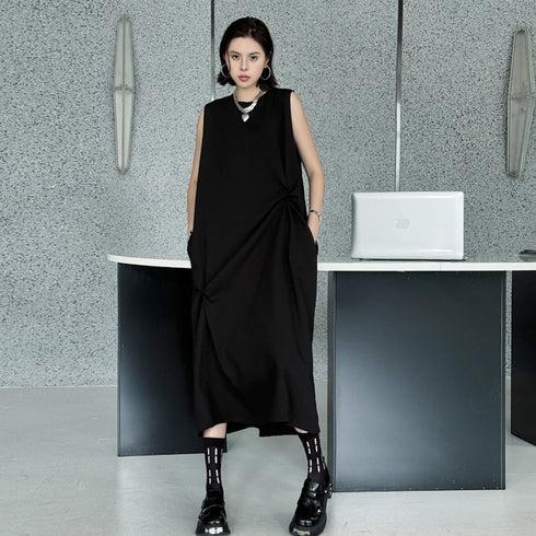 モダンノースリーブロングワンピース /レディース モレビー|モード系ファッションブランド