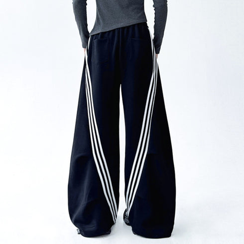 ライン入りルーズスポーティボトムス /ユニセックス ・メンズ モレビー|モード系ファッションブランド